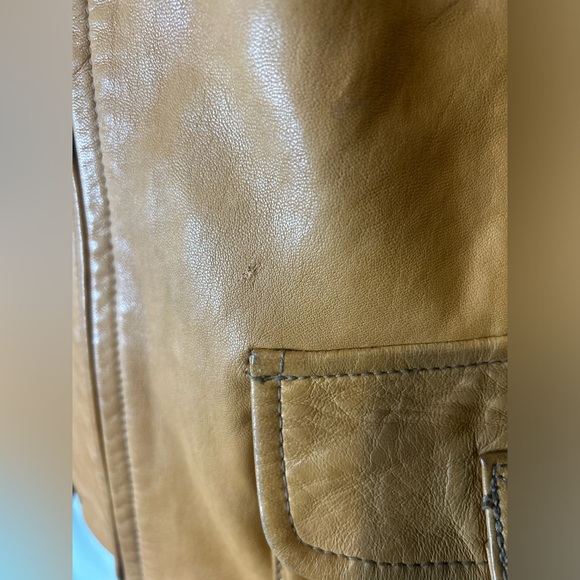 Vintage Banana Republic Camel leather utility moto jacket - Picture 7 of 14